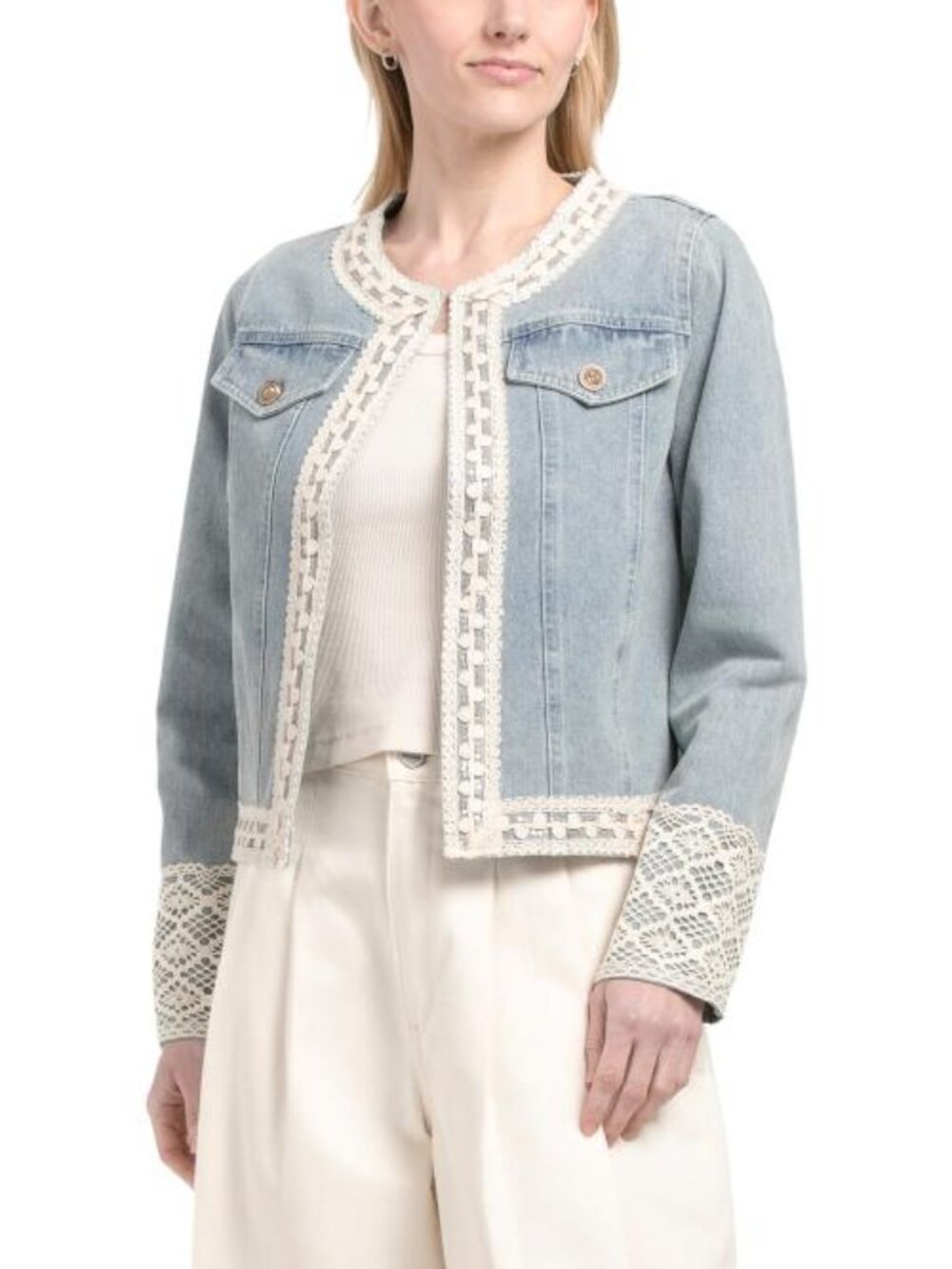 WDNY Denim Jacket With Trim Detail